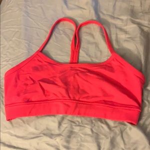 Pink sports bra